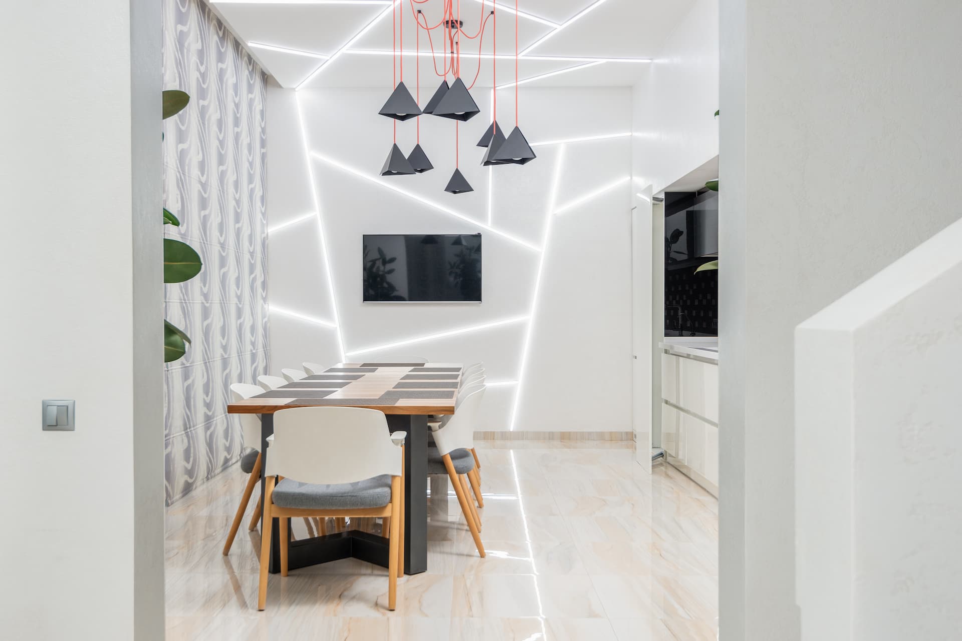 Comedor de casa decorado estilo nórdico moderno